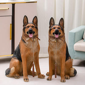 Escultura <span class=keywords><strong>de</strong></span> Animal <span class=keywords><strong>de</strong></span> Pastor Alemán Pintada a Mano en Fibra <span class=keywords><strong>de</strong></span> Vidrio Nórdica CZN, Decoración Creativa para el Hogar, Estatua <span class=keywords><strong>de</strong></span> Jardín - Product Image 6