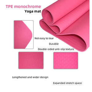 Colchonetas de <span class=keywords><strong>Yoga</strong></span> Tpe, esterilla de <span class=keywords><strong>Yoga</strong></span> de viaje, peso ligero, tamaño estándar, esterilla de Unisex <span class=keywords><strong>Yoga</strong></span>, diseño Simple, estilo Popular, Pilates, reformador, gimnasio - Product Image 3
