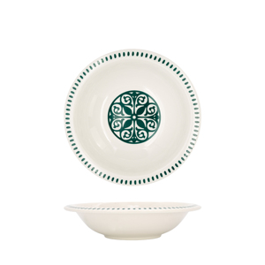 Piatto Fondo in Ceramica Giralda Verde 20 Cm per Servire Cibo - Product Image 3