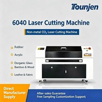 Machine de gravure et de découpe au laser CO2 Tounjen 6040, haute précision, refroidissement par eau, CNC, USB/Wi-Fi, acrylique, bois, plastique, cuir, papier
