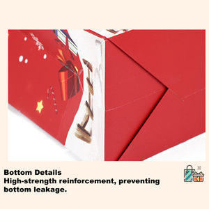 Bsbh Top xếp hạng sang trọng biểu tượng tùy chỉnh in giáng sinh thiết kế chất lượng cao Túi Quà Tặng giấy cho Giáng sinh - Product Image 5