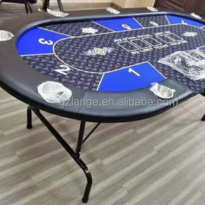 Table de <span class=keywords><strong>poker</strong></span> pliable de style moderne Texas Hold'em avec rail rembourré en cuir et pieds pliables pour les joueurs de casino - Product Image 3