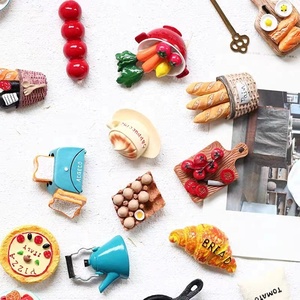 Aimants souples en ferrite composite industrielle en forme d'aliments en résine 3D, collection de décoration de cuisine de style nordique - Product Image 1