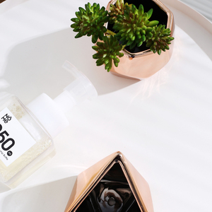 Commercio all'ingrosso da tavolo interno oro rosa fioriera <span class=keywords><strong>in</strong></span> ceramica grande minimalista smaltato Bonsai vasi per la casa decorazione per la scuola materna <span class=keywords><strong>in</strong></span> oro rosa vasi interni - Product Image 5