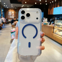 PC clair magnétique de couleur de vente chaude avec étui de téléphone en TPU pour étui iphone 17 Pro Max