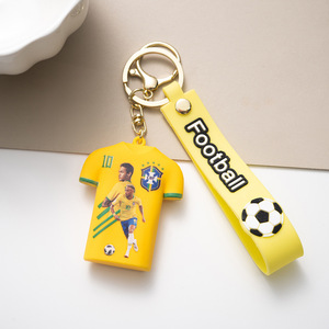 Llavero de silicona suave con forma 3D de camiseta de fútbol de dibujos animados de doble cara para el 2026, insignia de equipo, sin BPA, regalo para aficionados al fútbol - Product Image 5