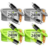 Kabel USB Type-C Pengisian Cepat 240W 5A untuk iPhone & Ponsel Ramah Lingkungan Mendukung Penggunaan Printer