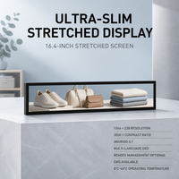 Écran LCD ultra-large pour bord de comptoir, luminosité 300 cd/m², durée de vie 30 000 heures, moniteur publicitaire en barre étirée, CMS Android 8.1 8 Go