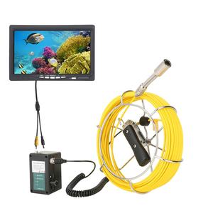 شاشة 7 بوصة 22 بوصة IP68 HD1000TVL فيديو فحص الأنابيب مع تسوية ذاتية تلقائية HZ محدد مواقع الأنابيب 12 أضواء LED - Product Image 2