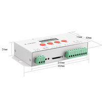 Controlador de Programación de Tiras LED K-1000C, 2048 Píxeles, WS2812B, APA102, SK6812, WS2811, 5V, 24V, Controlador de Tarjeta SD, Controlador de Píxeles LED