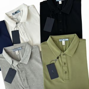 Polo de Punto Transpirable para Hombre, Absorbente de Humedad, Sin Plancha, Manga Corta, Cuello con Botones, Informal - Product Image 2