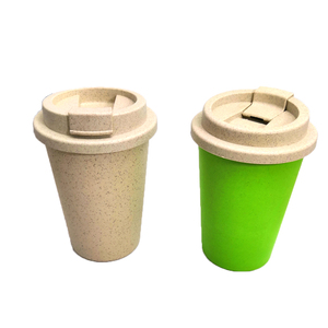 Naturale di bambù Riutilizzabile tazze di viaggio in fibra di bambù tazze di caffè con tappo <span class=keywords><strong>rick</strong></span> buccia di caffè hust paglia di grano tazze - Product Image 5