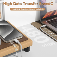 Chargeur de bureau USB C 20W PD3.0 Chargeur mural 20W Adaptateur rapide Type C avec câble USB C 2M 60W pour Apple IPhone16/15/Plus/Ipad