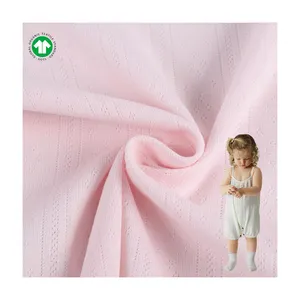 High-quality Eco-friendly Organic Cotton Cool Knitted Jacquard Fabric Breathable Comfortable Fabric Baby Fabric