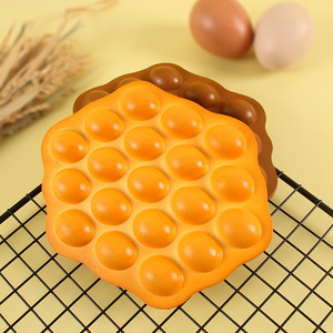 PU realistic <b>egg</b> waffle ice cream model, classic Hong Kong-style snack food photography prop, decoration, dessert <b>toy</b> - Product Image 3