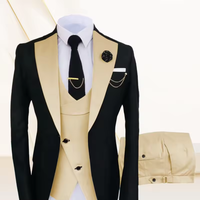 Costume 3 pièces élégant et décontracté pour homme, coupe ajustée, blazer et veste de smoking pour gentleman, collection 2026