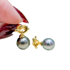 Accesorios de Plata S925 para DIY con Perlas, Joyería de Plata de Moda, Aretes con Cuentas Redondas de 8-12 mm, Bandeja Vacía para Aretes 22222 - Product Image 5