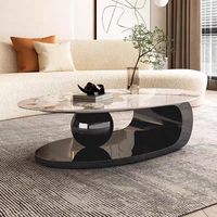 Table basse en pierre frittée, durable, luxueuse, style nordique moderne, pour salon italien