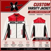 Veste en cuir pour homme avec logo personnalisé, style Letterman, en polaire, broderie hiver, patch en cuir PU, style motard