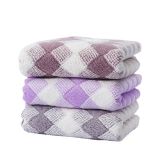 Diamond Pattern Kitchen Cleaning <b>Cloth</b> 25x25Cm 3-Pack Mixed Color Oil Resistant Water <b>Absorbent</b> Rag - Product Image 5