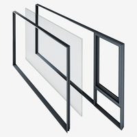 Ventanas Modernas Abatibles de Aluminio con Doble Vidrio Templado, Resistentes a Huracanes, Insonorizadas, con un Diseño Contemporáneo y Elegante