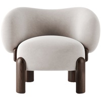Nordic Boucle Fabric Beige Silla de sala de estar Accent Sofá Sillón individual Sillas modulares