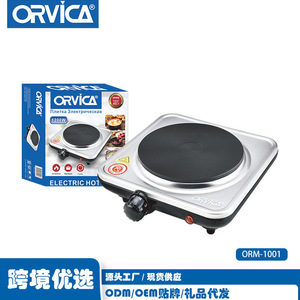 เตาไฟฟ้าแบบหัวเดียว Orvico 1200W ควบคุมด้วยปุ่มหมุน ปลั๊กแบบ EU สำหรับทำอาหารในครัว - Product Image 2
