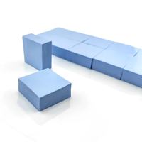 Bleu/blanc 3mm d'épaisseur thermique conducteur Silicone GPU CPU dissipateur thermique refroidissement isolation essentielle pièces de rechange pour l'électronique