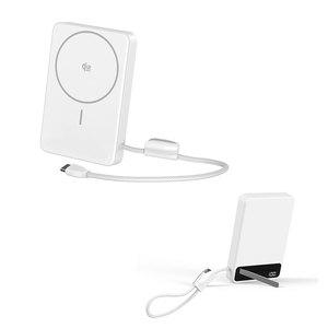 Cargador Inalámbrico Magnético Qi2.2 de 25w con <span class=keywords><strong>Batería</strong></span> de Estado Semisólido de 10000mAh, Soporte Oculto de Aleación de Aluminio y Cable Integrado - Product Image 1