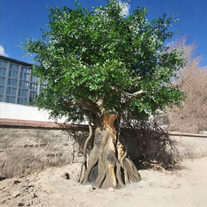 Grand arbre artificiel en fibre de verre simulé, type banian vert, pour la décoration des centres commerciaux, accessoires de verdure, arbre à vœux - Product Image 1
