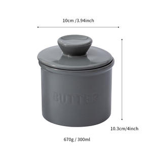 Mantequillera de Cerámica con Tapa, Contenedor de Almacenamiento de Cocina de Cerámica Estilo Europeo, Caja para Mantequilla - Product Image 4