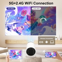Projecteur LCD HY300 HiFi 4K Android 11 Portable d'Extérieur pour Téléphone avec Wifi6, Mini Projecteurs de Cinéma Intelligents Lampe LED