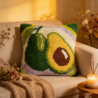 Kit de tapis en crochet personnalisé pour débutants adultes, artisanat en fil DIY, décoration intérieure, tissu textile fait main facile, cadeau