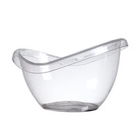 Seau à glace en acrylique incassable de 4 L pour vin rouge, bière et autres – Portable, style ferme, idéal pour les fêtes
