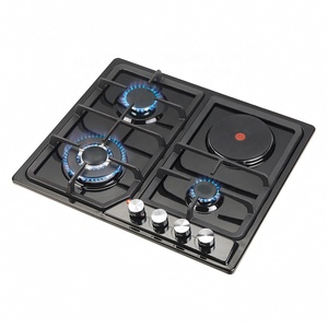 Placa de Cocción Integrada de 4 Quemadores a <span class=keywords><strong>Gas</strong></span> y Eléctrica, Vitrocerámica Templada, Cocina a <span class=keywords><strong>Gas</strong></span> LPG/NG, Cocina Eléctrica, Fabricante de Cocinas Domésticas - Product Image 2