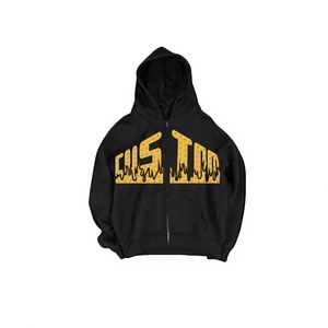 Sweat-shirts de haute qualité en gros, logo personnalisé, respirants, streetwear, sweats à capuche surdimensionnés et épais pour hommes avec poche - Product Image 1