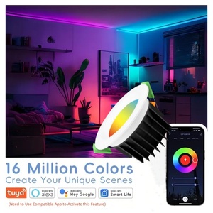 100V-220V Luz inteligente de alta eficiencia Led Downlight RGBCW 2,4G Control remoto Empotrado Wifi Control de voz <span class=keywords><strong>APP</strong></span> Smart Down light - Product Image 6