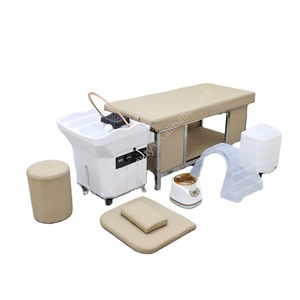 KISEN 2025 New Design Shampoo and Massage <b>LED</b> Chair With Sink Barbershop Salon Japanese Head Spa Shampoo <b>Bed</b> and Wash Basin - Product Image 1