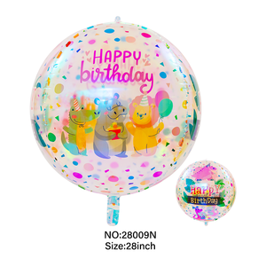 Nuevos <span class=keywords><strong>globos</strong></span> iridiscentes transparentes 4D de 28 pulgadas <span class=keywords><strong>globos</strong></span> de papel de aluminio redondos <span class=keywords><strong>globos</strong></span> decoración de fiesta de cumpleaños feliz cumpleaños <span class=keywords><strong>globos</strong></span> de papel de aluminio 4D - Product Image 4