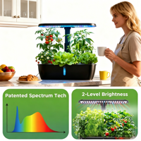 Kit de Cultivo Hidropónico Inteligente para Escritorio, Lámpara LED de Espectro Completo, Cultivador de Hierbas y Vegetales de Interior