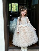 Robe de princesse féerique rose à manches longues pour filles, robe de fête d'anniversaire, robe longue, robe en velours moelleux pour enfants