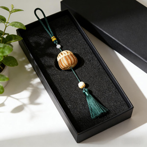 Handmade Bamboo <b>Wind</b> <b>Chime</b> Woven Sachet Car Ornament Bag Pendant Cultural Gift Decorative Item For Home Or Office Use - Product Image 4