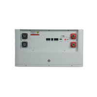 Batterie LiFePO4 51,2 V 100 Ah 5,12 kWh pour stockage d'énergie solaire domestique, design blanc pur, plus de 6000 cycles profonds, BMS intégré, rechargeable