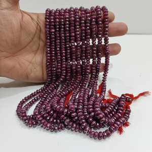 Cuentas de piedra lunar de color granate natural Rondelle Faceted AB Coated Moonstone Beads 9mm Strand 7 pulgadas - Product Image 1