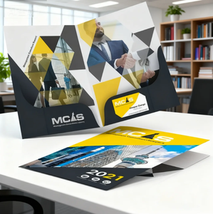 Impresión de Folletos Personalizados con Logotipo, Archivo de Demostración de <span class=keywords><strong>Dos</strong></span> Bolsas, Placa de Pegamento, Laminación de Película, Impresión de <span class=keywords><strong>Hojas</strong></span> Individuales A4, Papel Duro para Plegado de Archivos - Product Image 6