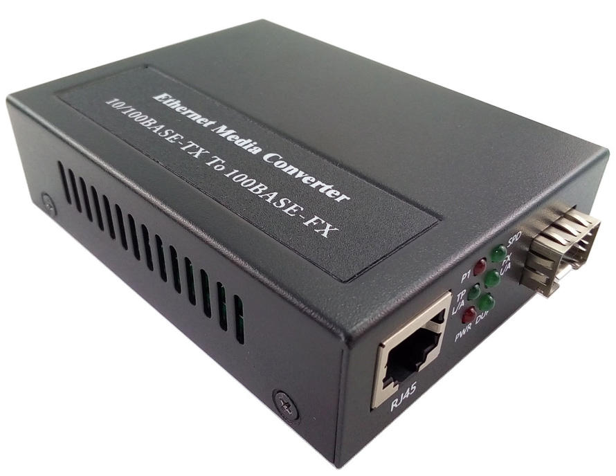 Gigabit Ethernet Fiber Media Converter with Built-in Power Supply for 10/100/1000BASE-T to 1000BASE-FX Network Conversion