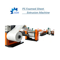 Nouvelle machine d'extrusion automatique de feuilles de mousse EPS contrôlée par PLC, moteur 260 kW, pompe 380 V, écologique et haute performance