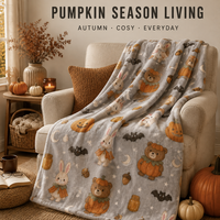 Couverture polaire douce en flanelle 320 GSM, imprimée sur mesure, anti-boulochage, motif citrouille, chauve-souris, lapin, pour la maison, la literie, ou comme cadeau
