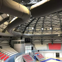 Tuyau de diffusion d'air textile FABOSEN durable, ignifuge et facile à nettoyer pour système CVC d'hypermarchés, centres commerciaux et supermarchés