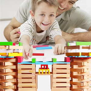 <span class=keywords><strong>Juego</strong></span> de 100 Bloques de Construcción de Madera, Rompecabezas para Niños, <span class=keywords><strong>Juego</strong></span> de Mesa <span class=keywords><strong>Educativo</strong></span> Temprano para Niños de <span class=keywords><strong>3</strong></span> <span class=keywords><strong>Años</strong></span> - Product Image 4